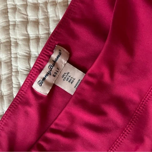 Tommy Bahama Hot Pink Golf Skort / Mini Skirt with Shorts - Size Large Skirt - Picture 7 of 8